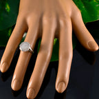 Rainbow Moonstone Solitaire African 925 Sterling Silver White Gemstone Featherlight Sophisticated Ring Jewellery