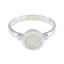 Rainbow Moonstone Solitaire Indian 92.5 Silver White Gemstone Slim Contemporary Ring Jewelry