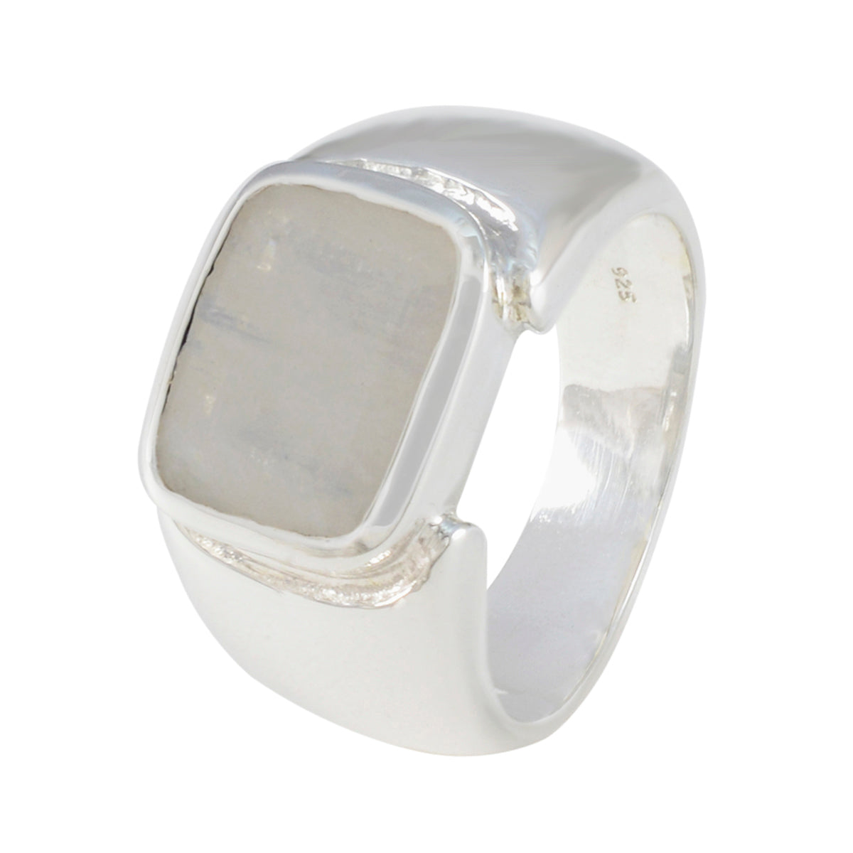 Rainbow Moonstone Solitaire German 925 Silver White Gemstone Essential  Abstract Ring Jewelry