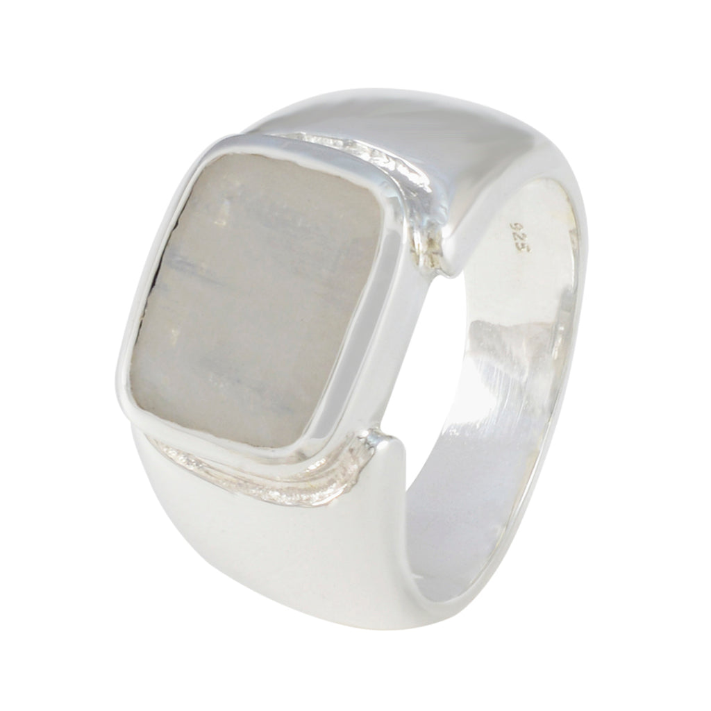 Rainbow Moonstone Solitaire German 925 Silver White Gemstone Essential  Abstract Ring Jewelry