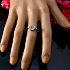 Rainbow Moonstone Solitaire American 925 Silver White Gems Dainty Boho Ring Jewellery