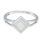 Rainbow Moonstone Solitaire Turkish 925 Silver White Gems Dainty Feminine Ring Jewelry