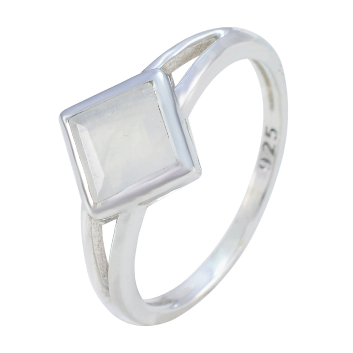 Regenboog Maansteen Solitaire Turks 925 Zilver Witte Edelstenen Sierlijke Vrouwelijke Ring Sieraden Secundaire afbeelding