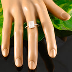 Rainbow Moonstone Solitaire Japanese Sterling Silver White Gemstone Delicate Twist Ring Jewelry