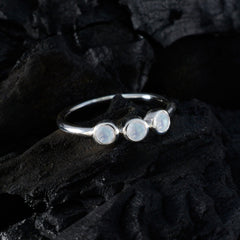 Rainbow Moonstone multiple Japanese Sterling Silver White Gemstones Elegant  Sophisticated Ring Jewellery