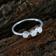 Rainbow Moonstone multiple Japanese Sterling Silver White Gemstones Elegant  Sophisticated Ring Jewellery