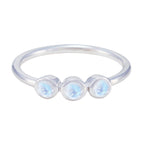 Rainbow Moonstone multiple Japanese Sterling Silver White Gemstones Elegant  Sophisticated Ring Jewellery