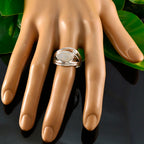 Rainbow Moonstone Toi et Moi Moroccan Silver White Gemstone Tiny Love Ring Jewelry