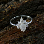 Rainbow Moonstone Toi et Moi Turkish 925 Sterling Silver White Gems Elegant  Graceful Ring Jewelry