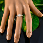 Rainbow Moonstone Halo Korean Sterling Silver White Gemstones Elegant  Luxurious Ring Jewelry