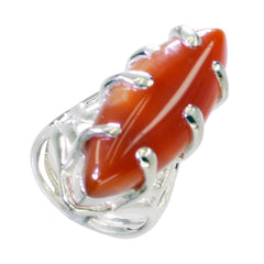 Red onyx Solitaire Turkish Sterling Silver Red Gemstones Chunky Traditional Ring Jewellery