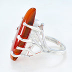 Red onyx Solitaire Turkish Sterling Silver Red Gemstones Chunky Traditional Ring Jewellery