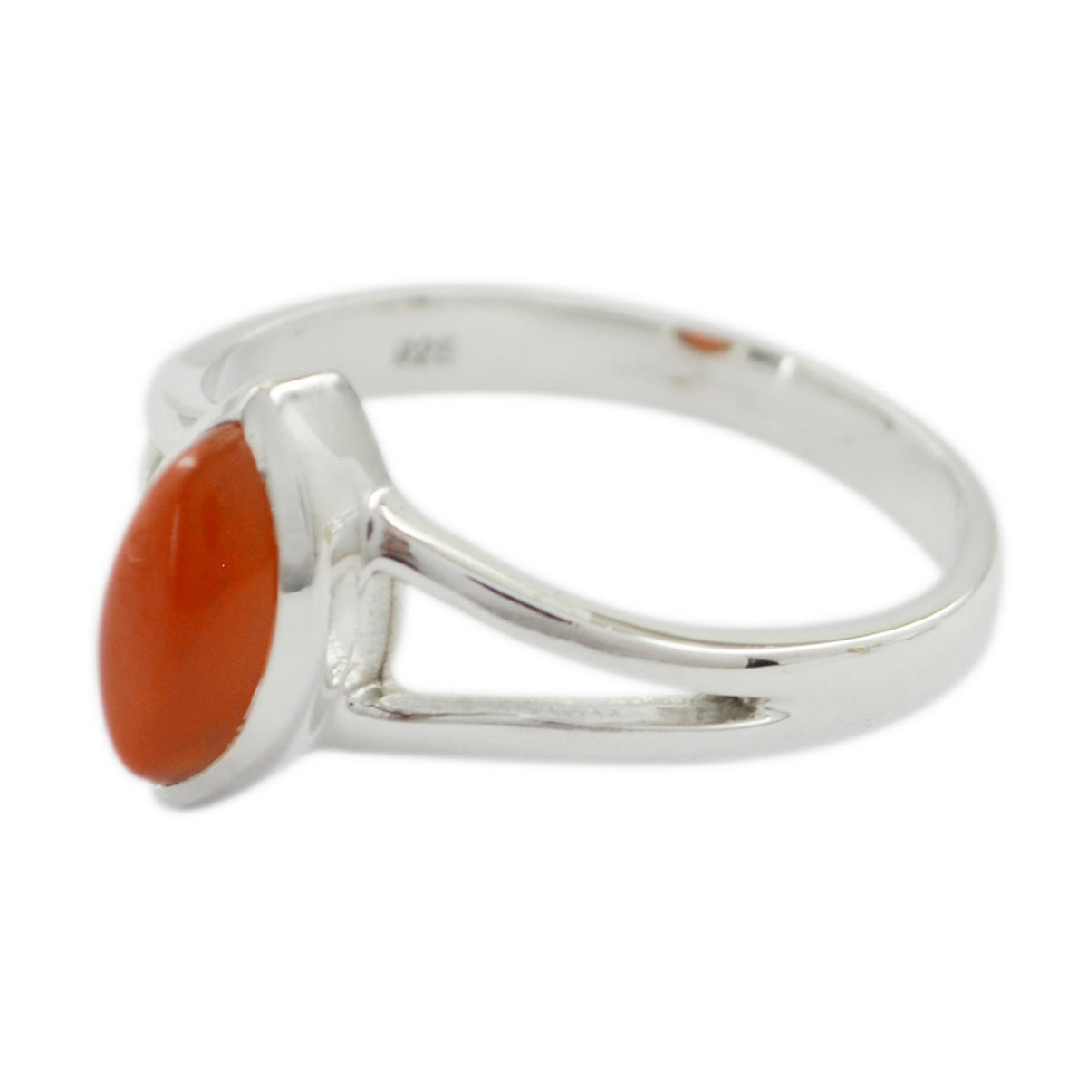 Red onyx Solitaire Turkish 925 Silver Red Gems Dainty Geometric Ring Jewellery