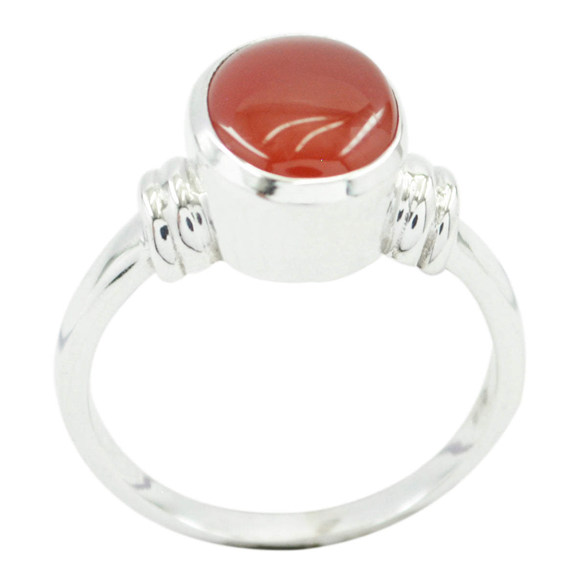 Red onyx Solitaire Egyptian Sterling Silver Red Gems Classic  Fairytale Ring Jewelry