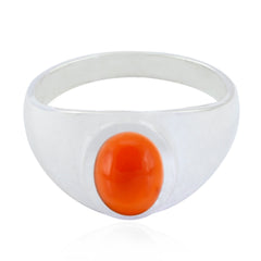 Red onyx Solitaire African 925 Silver Red Gemstones Tiny Trendy Ring Jewelry