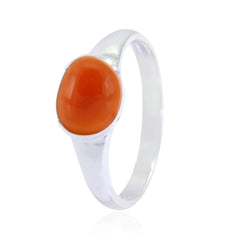 Red onyx Solitaire Japanese Silver Red Gems Dainty Contemporary Ring Jewellery