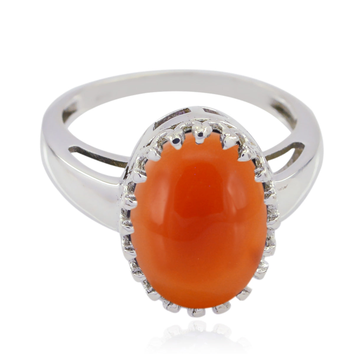 Red Onyx Solitaire Moroccan Sterling Silver Red Gems Classic Romantic Ring Jewellery