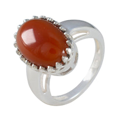Red Onyx Solitaire Moroccan Sterling Silver Red Gems Classic Romantic Ring Jewellery