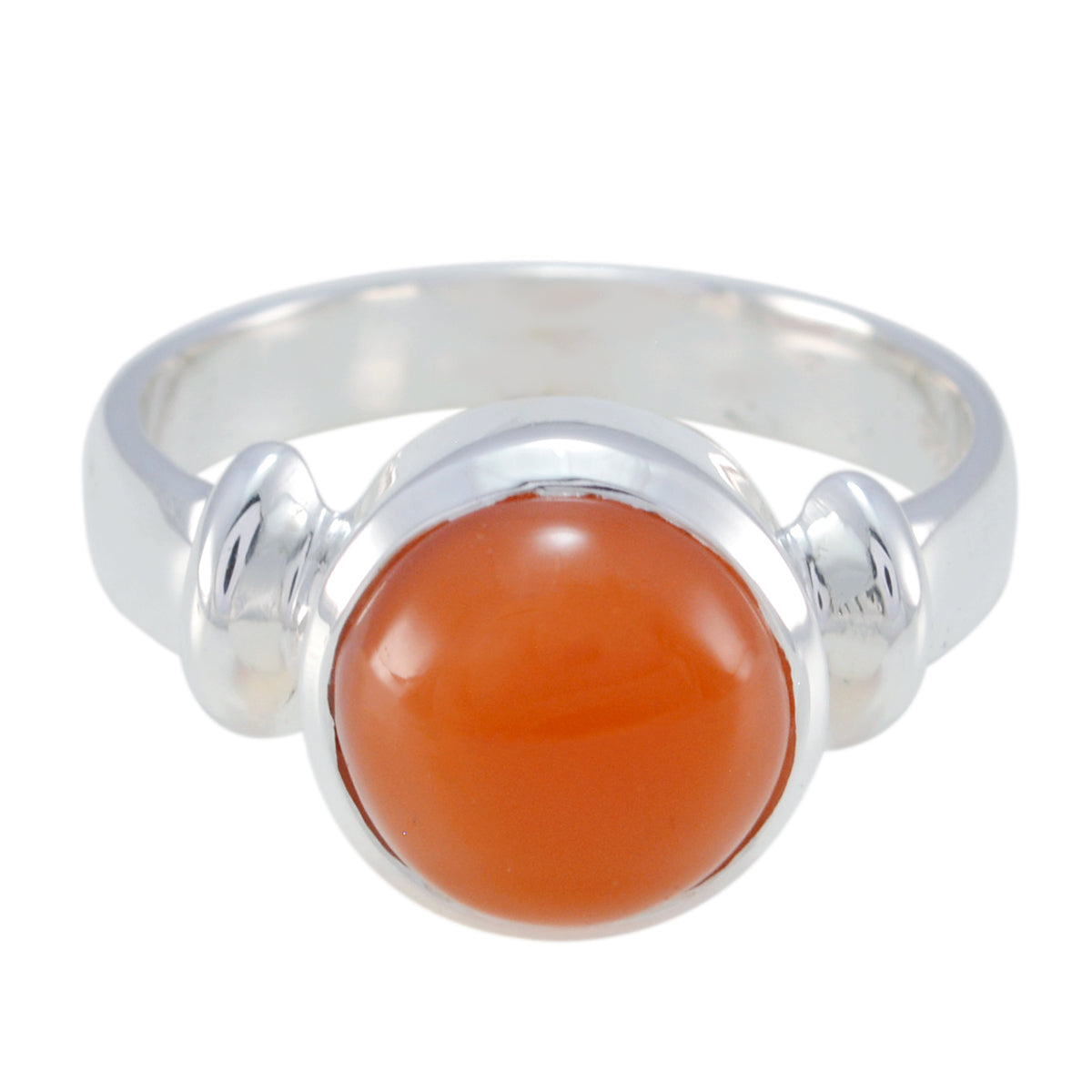 Red onyx Solitaire French 925 Sterling Silver Red Gems Tiny Contemporary Ring Jewelry Immagine principale del prodotto