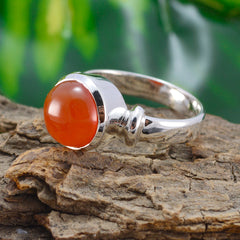Red onyx Solitaire French 925 Sterling Silver Red Gems Tiny Contemporary Ring Jewelry