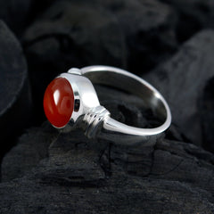 Red onyx Solitaire Russian 925 Sterling Silver Red Gemstone Eye catching Abstract Ring Jewellery