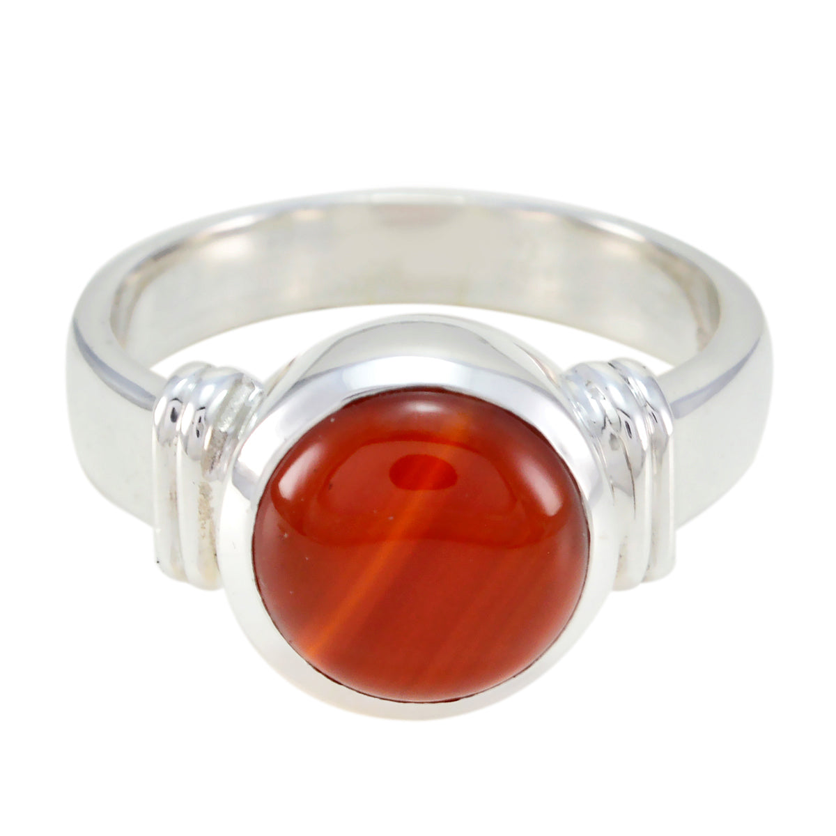 Red onyx Solitaire Russian 925 Sterling Silver Red Gemstone Eye catching Abstract Ring Jewellery Huvudsaklig produktbild