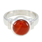 Red onyx Solitaire Russian 925 Sterling Silver Red Gemstone Eye catching Abstract Ring Jewellery