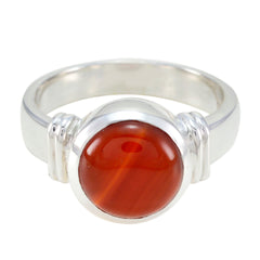 Red onyx Solitaire Russian 925 Sterling Silver Red Gemstone Eye catching Abstract Ring Jewellery
