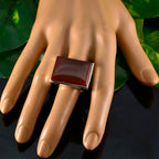 Red Onyx Solitaire Italian Sterling Silver Red Gemstone Chunky Armor Ring Jewelry