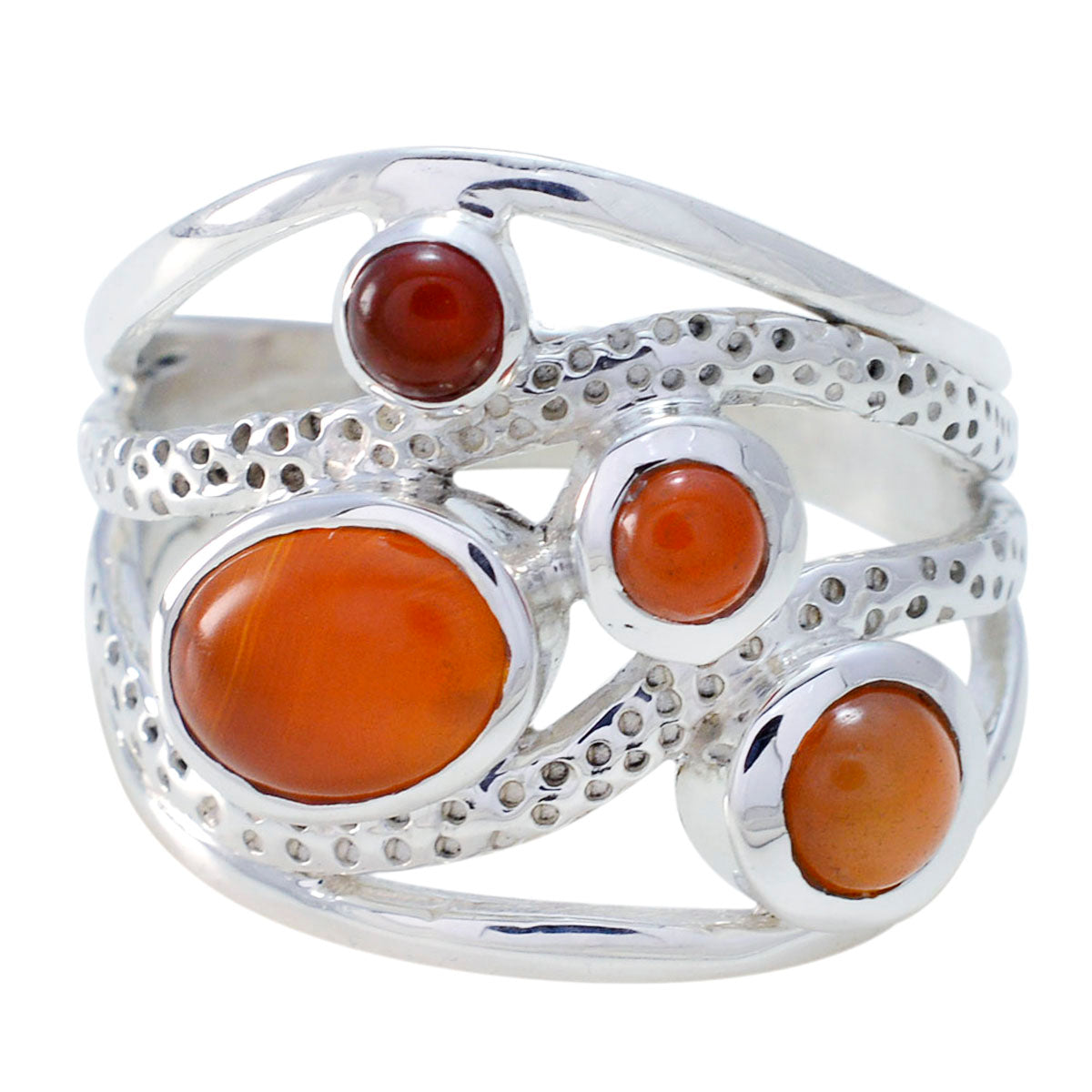 Red onyx quarter French 925 Sterling Silver Red Gemstones Eye catching Signet Ring Jewellery Image principale du produit