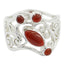 Red onyx quarter Latin American Silver Red Gemstones Essential  Filigree Ring Jewellery