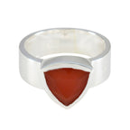 Red Onyx Solitaire Moroccan Sterling Silver Red Gems Eye catching Signet Band Jewellery