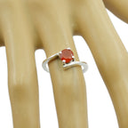 Red onyx Solitaire American Silver Red Gemstones Dainty Romantic Ring Jewellery