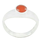 Red onyx Solitaire American 925 Silver Red Gemstone Whisper thin Sophisticated Ring Jewelry