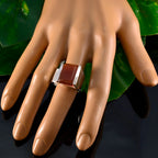 Red Onyx Solitaire Italian Sterling Silver Red Gemstones Chunky antique Ring Jewellery