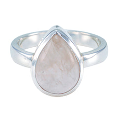 Rose Quartz Solitaire Moroccan Sterling Silver Pink Gemstones Minimal Heart Ring Jewelry