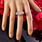 Rose Quartz Solitaire Moroccan Silver Pink Gems Mid weight Glamorous Ring Jewellery
