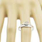 Rose Quartz Solitaire Turkish Sterling Silver Pink Gems Delicate Sophisticated Ring Jewelry