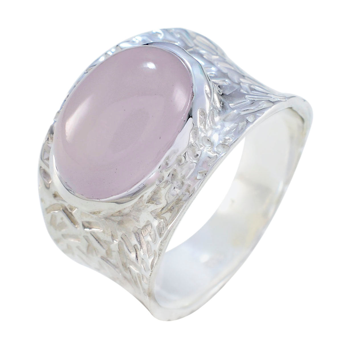 Rozenkwarts Solitaire Duits 925 Sterling Zilver Roze Edelstenen Essentiële Gravures Ring Sieraden Secundaire afbeelding