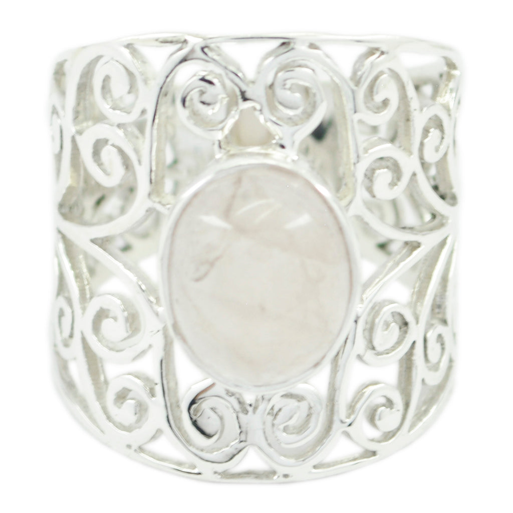 Rose Quartz Solitaire Australian 92.5 Silver Pink Gemstones Eye catching Filigree Ring Jewelry