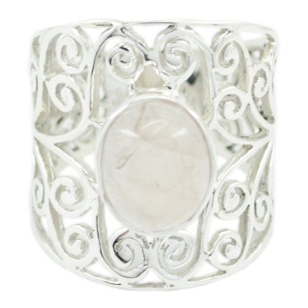 Rose Quartz Solitaire Australian 92.5 Silver Pink Gemstones Eye catching Filigree Ring Jewelry