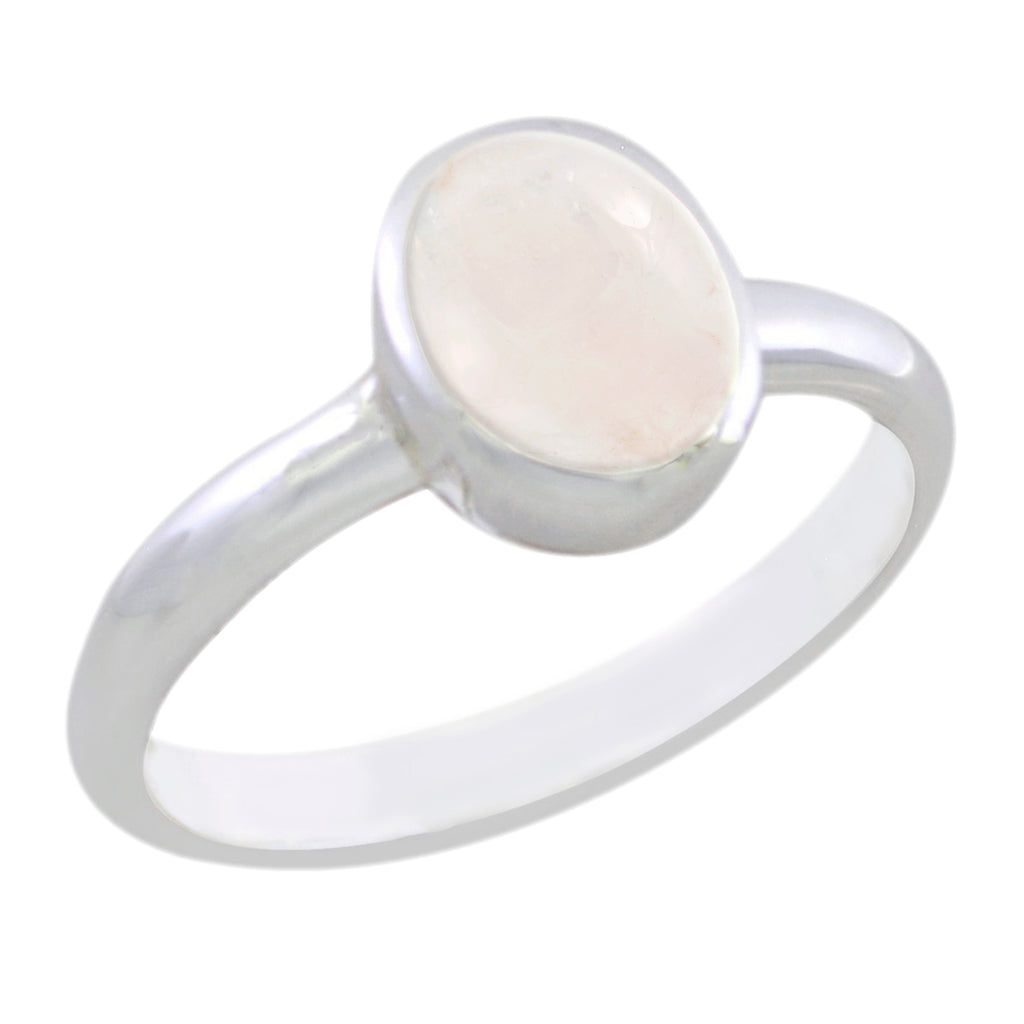 Rose Quartz Solitaire Turkish 92.5 Silver Pink Gems Delicate Fairytale Ring Jewellery