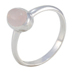 Rose Quartz Solitaire Turkish 92.5 Silver Pink Gems Delicate Fairytale Ring Jewellery