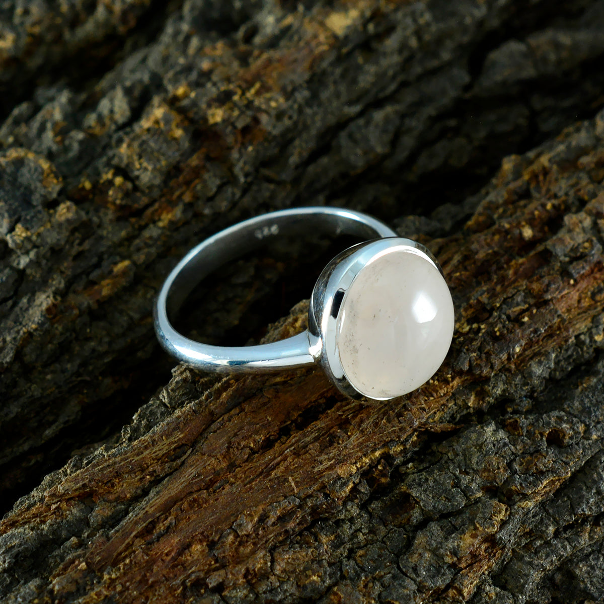 Rose Quartz Solitaire Moroccan 925 Silver Pink Gemstones Tiny Feminine Ring Jewelry