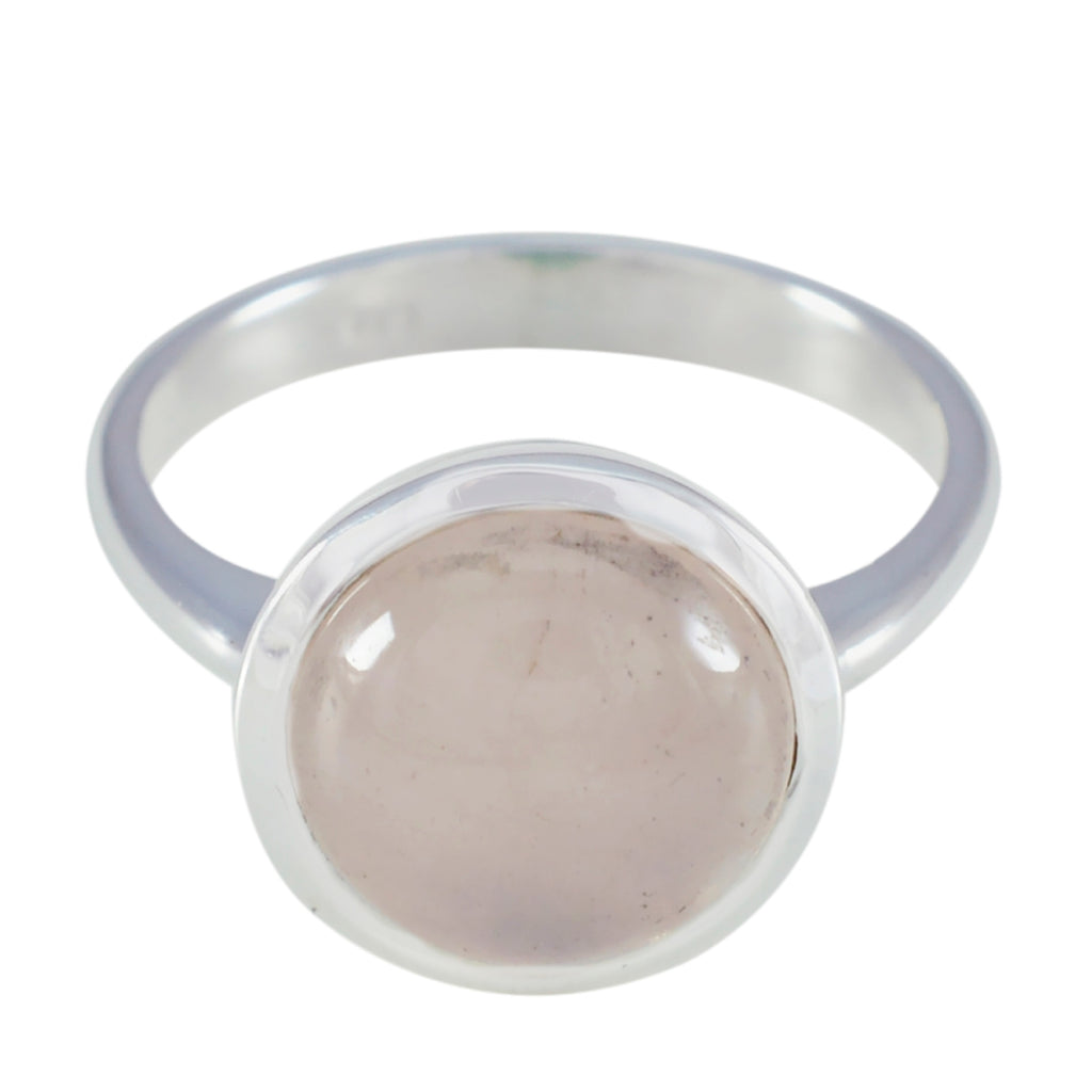 Rose Quartz Solitaire Moroccan 925 Silver Pink Gemstones Tiny Feminine Ring Jewelry
