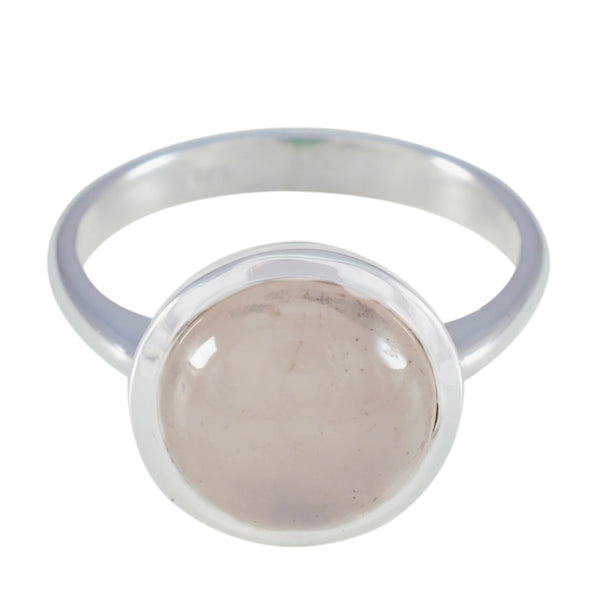 Rose Quartz Solitaire Moroccan 925 Silver Pink Gemstones Tiny Feminine Ring Jewelry