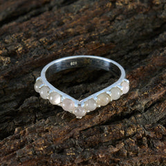 Rose Quartz multiple Japanese 925 Silver Pink Gemstones Dainty Fairytale Ring Jewelry