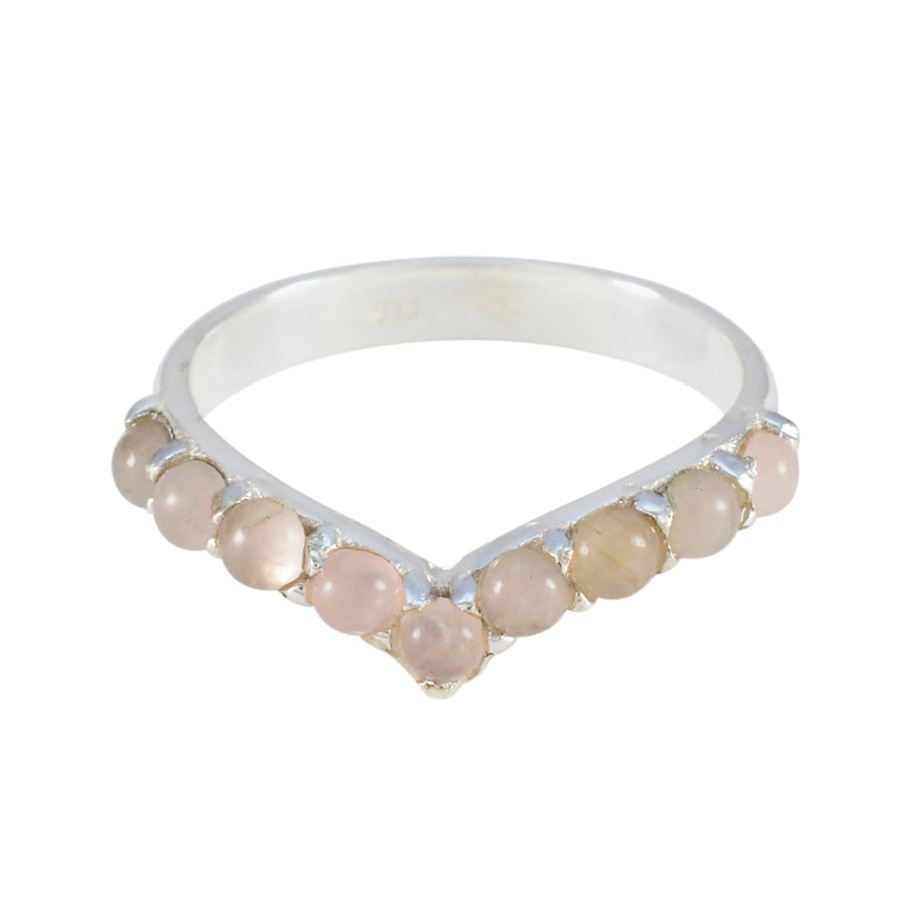 Rose Quartz multiple Japanese 925 Silver Pink Gemstones Dainty Fairytale Ring Jewelry