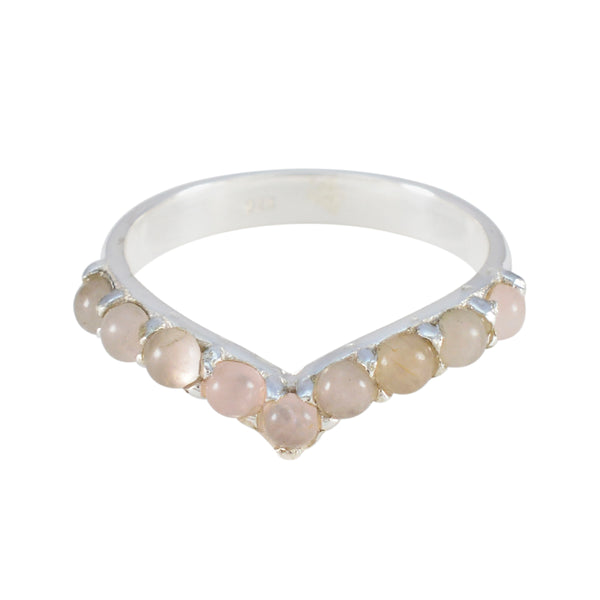 Rose Quartz multiple Japanese 925 Silver Pink Gemstones Dainty Fairytale Ring Jewelry