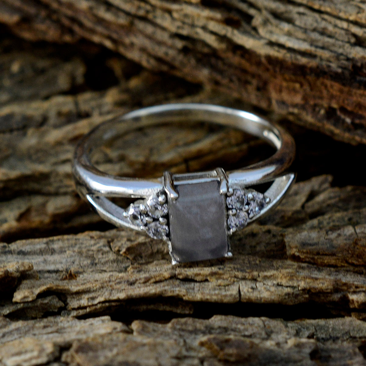 Rose Quartz Halo Turkish 925 Sterling Silver Pink Gems Dainty Romantic Ring Jewelry